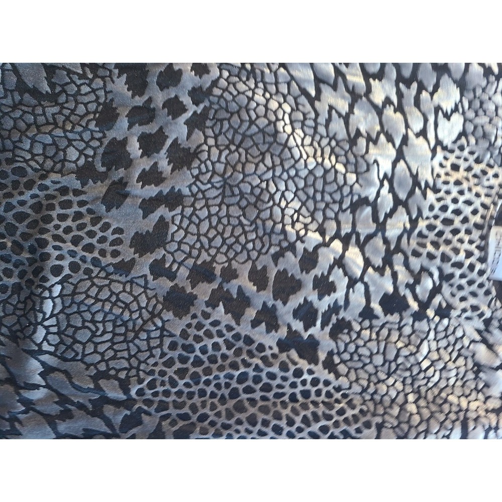 Chicos Womens Size 1 Leopard Print Sheer Tank Top Silver Black Medium - Picture 14 of 16